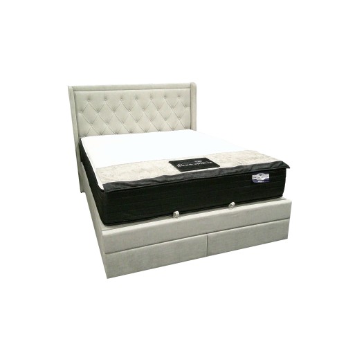 Quinn Upholstered Lift Drawer Bed King